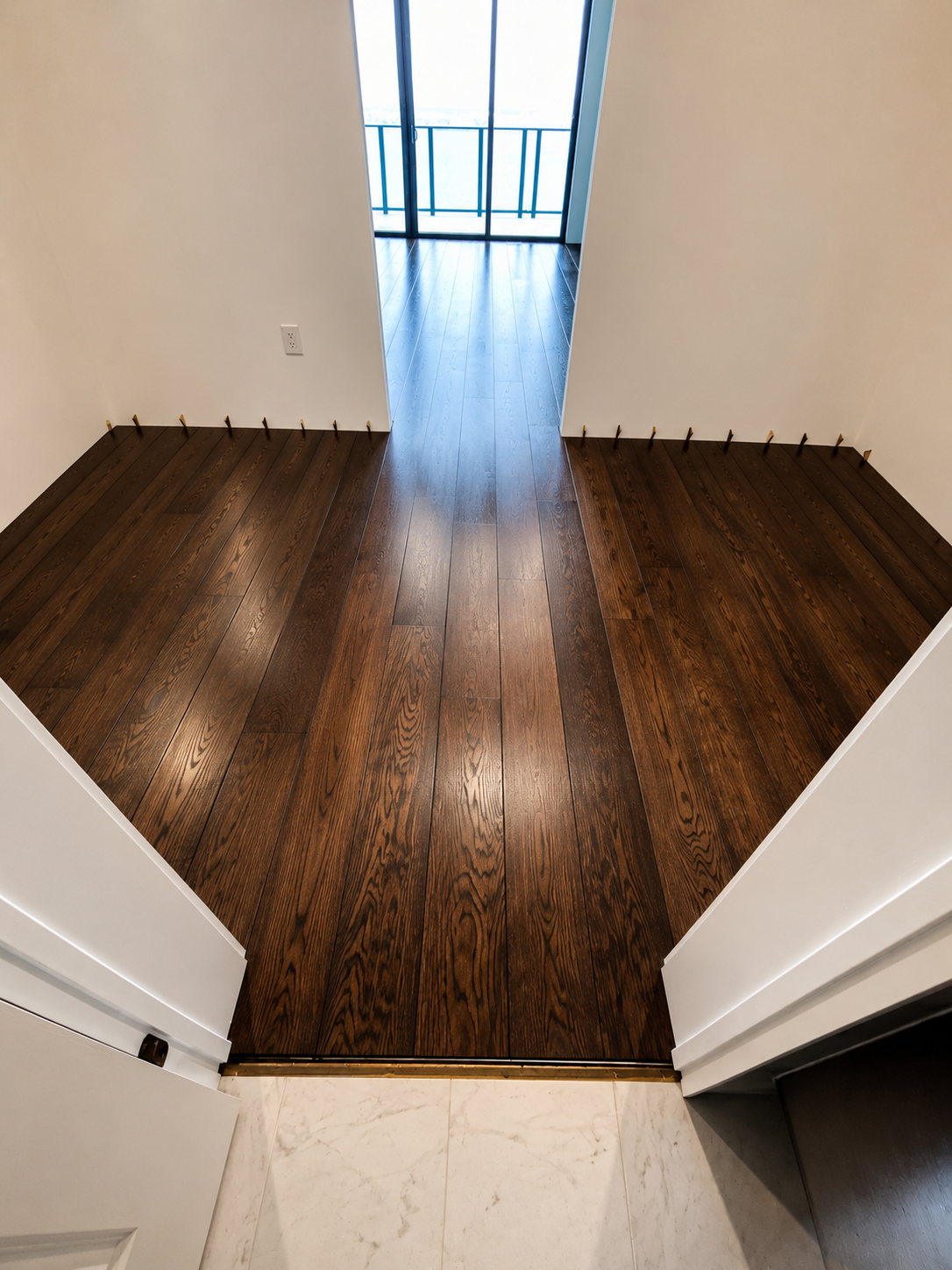 American Apex hardwood flooring installation, before and after — after