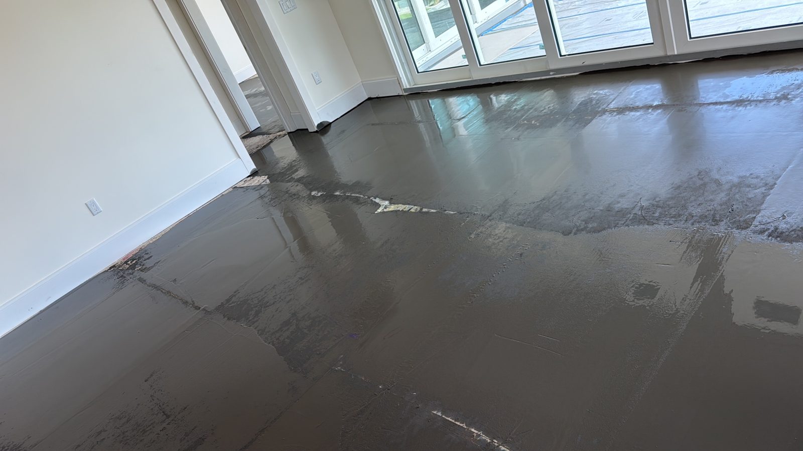 Self-Leveling Concrete Application — floor preparation by American Apex Construction